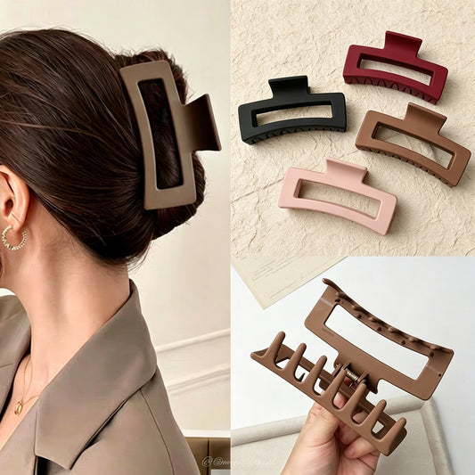 Silicone Rectangle Claw Clip – Flexible & Strong Hair Clip