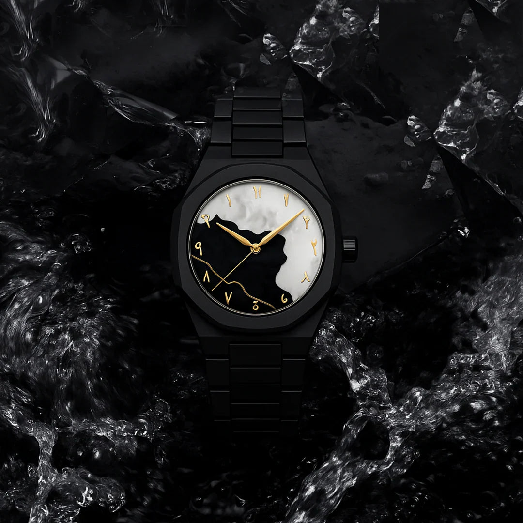 Black Classic Arabic Aura – Marble Storm Edition